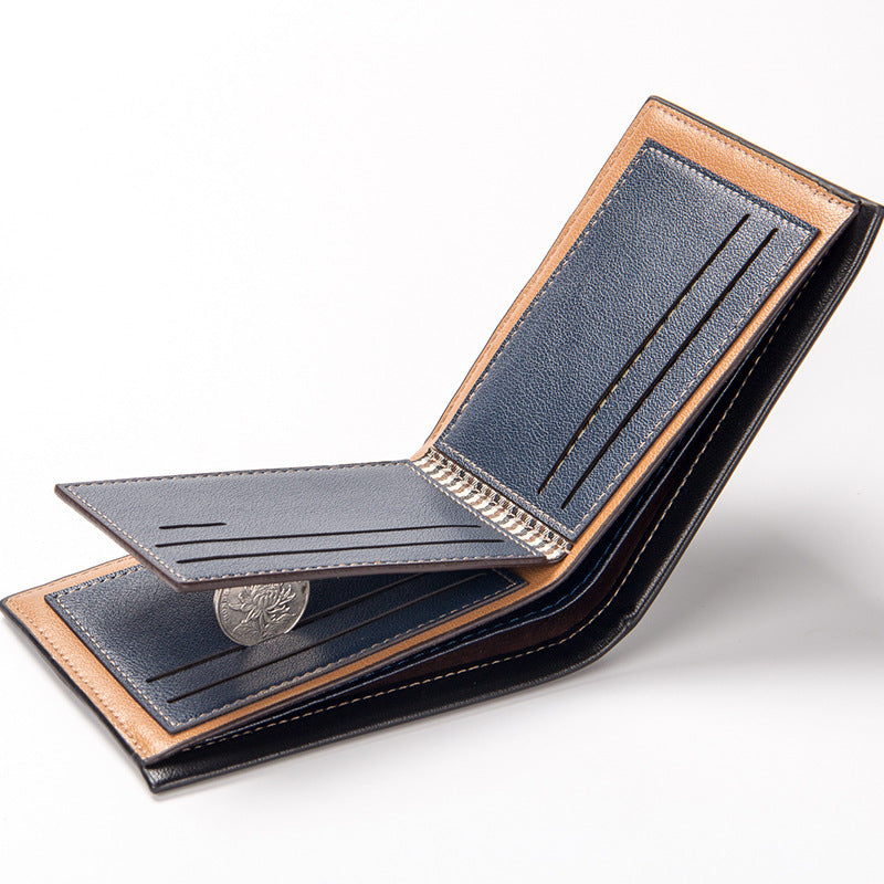 Designer Men's Leather Embossed Wallet with Wallet Card package